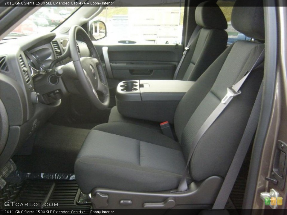 Ebony Interior Photo for the 2011 GMC Sierra 1500 SLE Extended Cab 4x4 #46475913