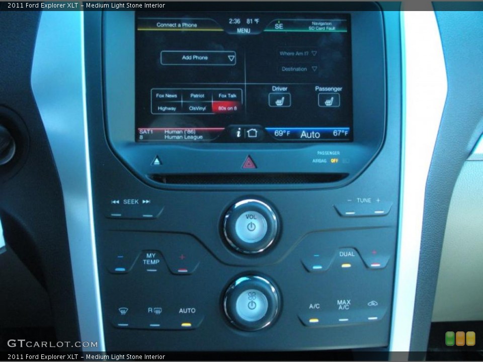 Medium Light Stone Interior Controls for the 2011 Ford Explorer XLT #46476252