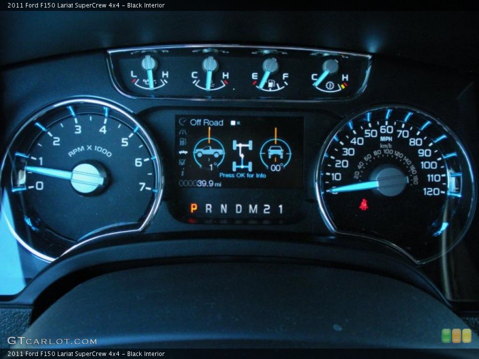 Black Interior Gauges for the 2011 Ford F150 Lariat SuperCrew 4x4 #46477392