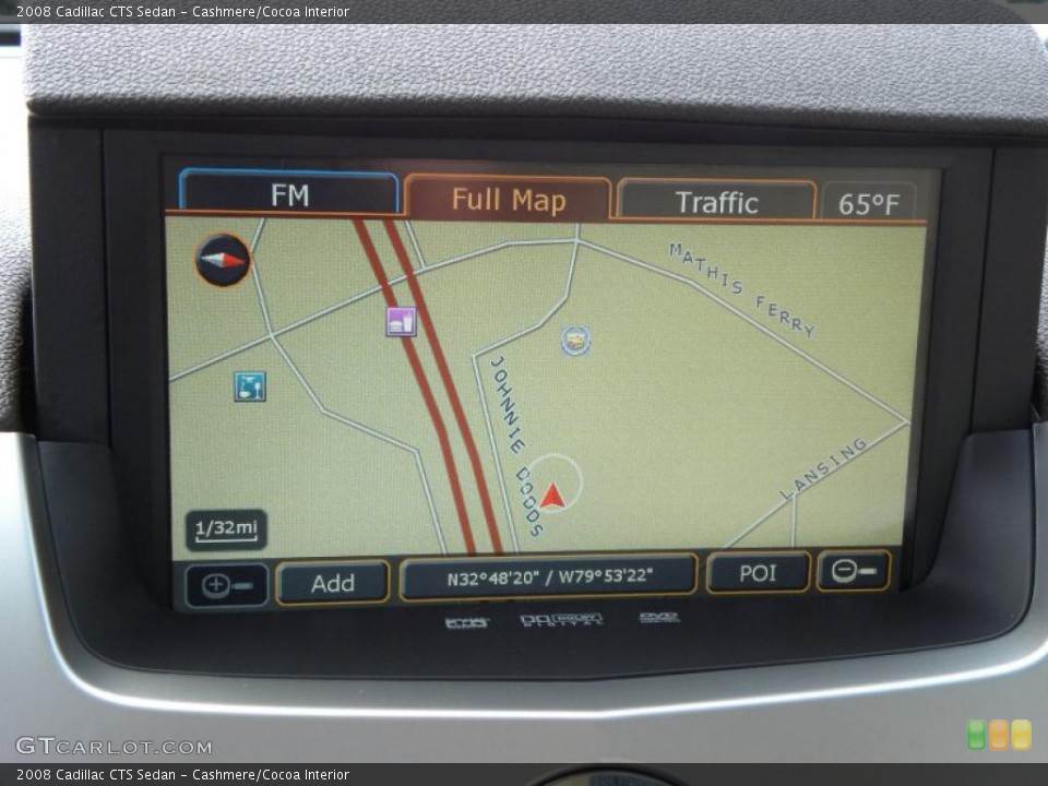 Cashmere/Cocoa Interior Navigation for the 2008 Cadillac CTS Sedan #46477794