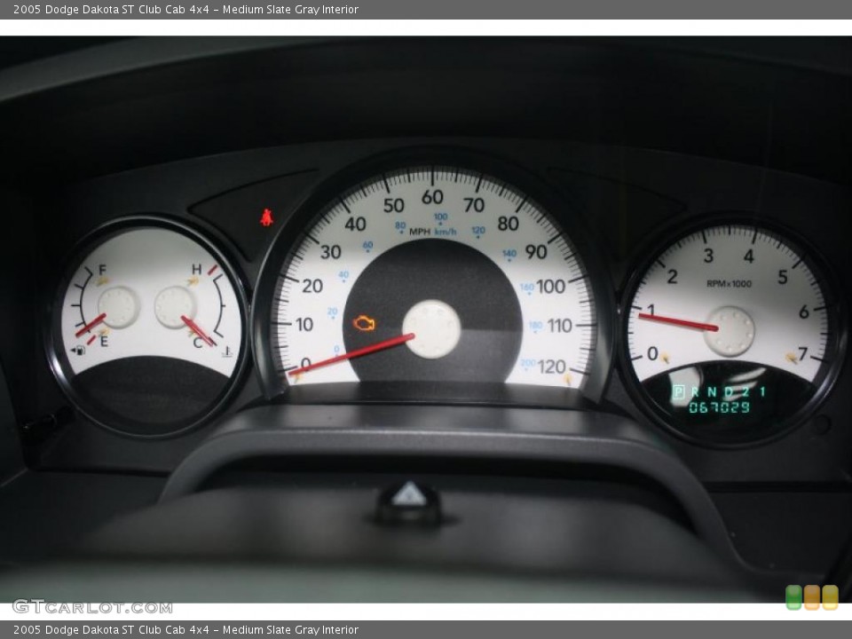 Medium Slate Gray Interior Gauges for the 2005 Dodge Dakota ST Club Cab 4x4 #46478397