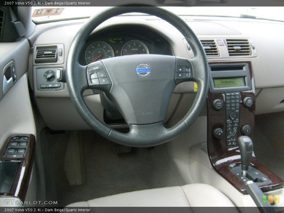 Dark Beige/Quartz Interior Steering Wheel for the 2007 Volvo V50 2.4i #46478745