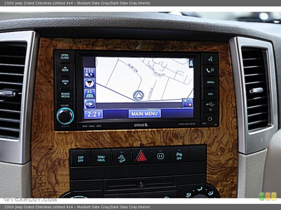 Medium Slate Gray/Dark Slate Gray Interior Navigation for the 2009 Jeep Grand Cherokee Limited 4x4 #46480587