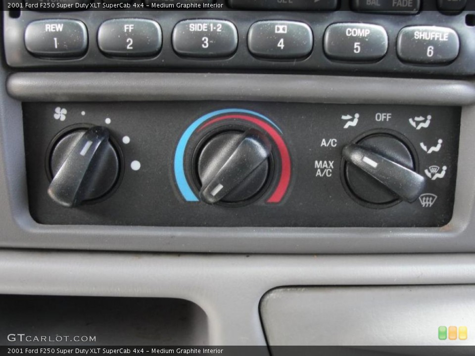 Medium Graphite Interior Controls for the 2001 Ford F250 Super Duty XLT SuperCab 4x4 #46480677