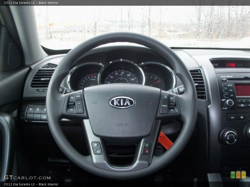 Black Interior Steering Wheel for the 2011 Kia Sorento LX #46483554