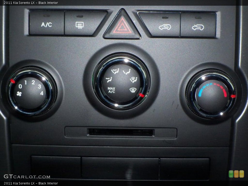 Black Interior Controls for the 2011 Kia Sorento LX #46483665