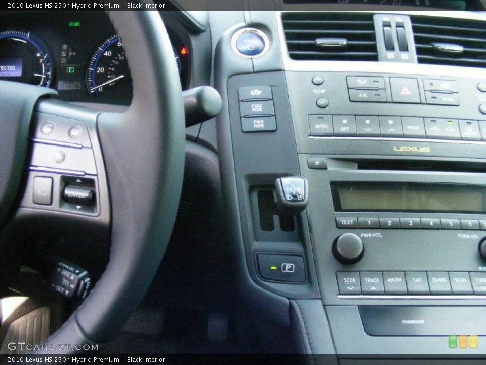 Black Interior Controls for the 2010 Lexus HS 250h Hybrid Premium #46484520