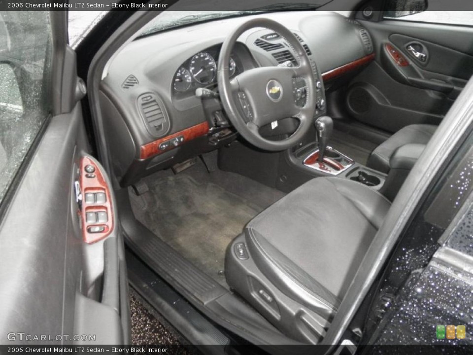 Ebony Black Interior Photo for the 2006 Chevrolet Malibu LTZ Sedan #46485963