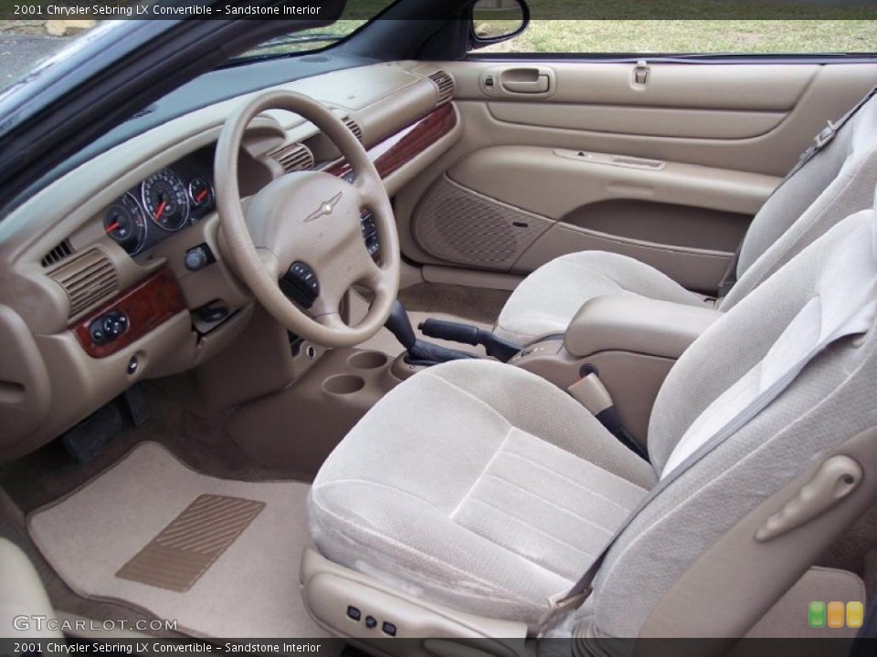 Sandstone Interior Photo for the 2001 Chrysler Sebring LX Convertible #46486422