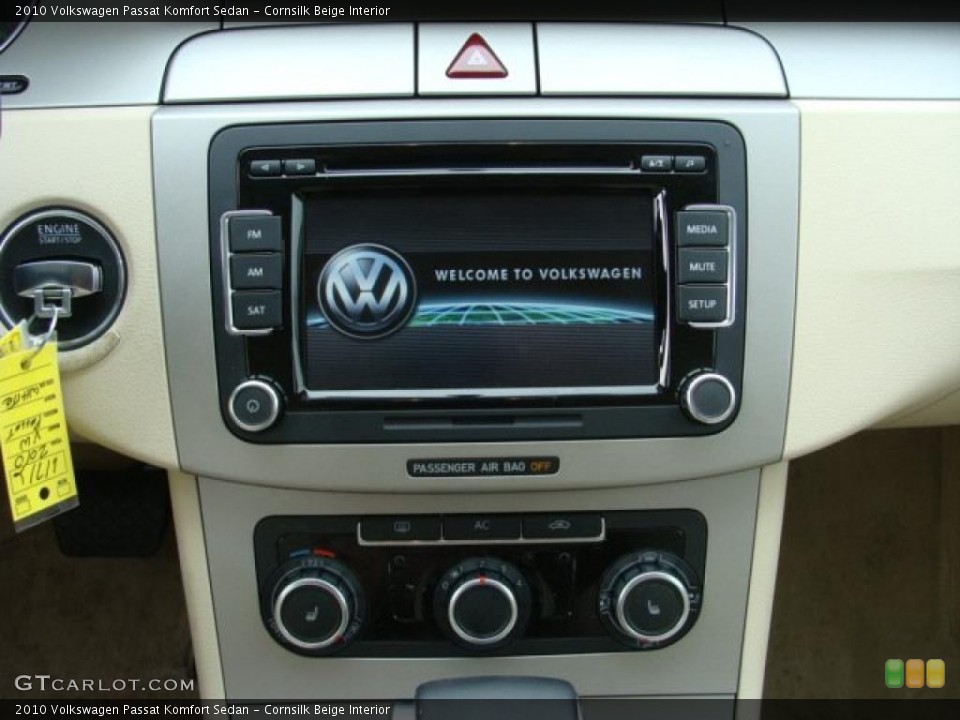 Cornsilk Beige Interior Controls for the 2010 Volkswagen Passat Komfort Sedan #46487025