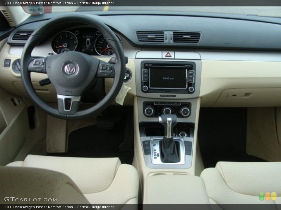 Cornsilk Beige Interior Dashboard For The 2010 Volkswagen