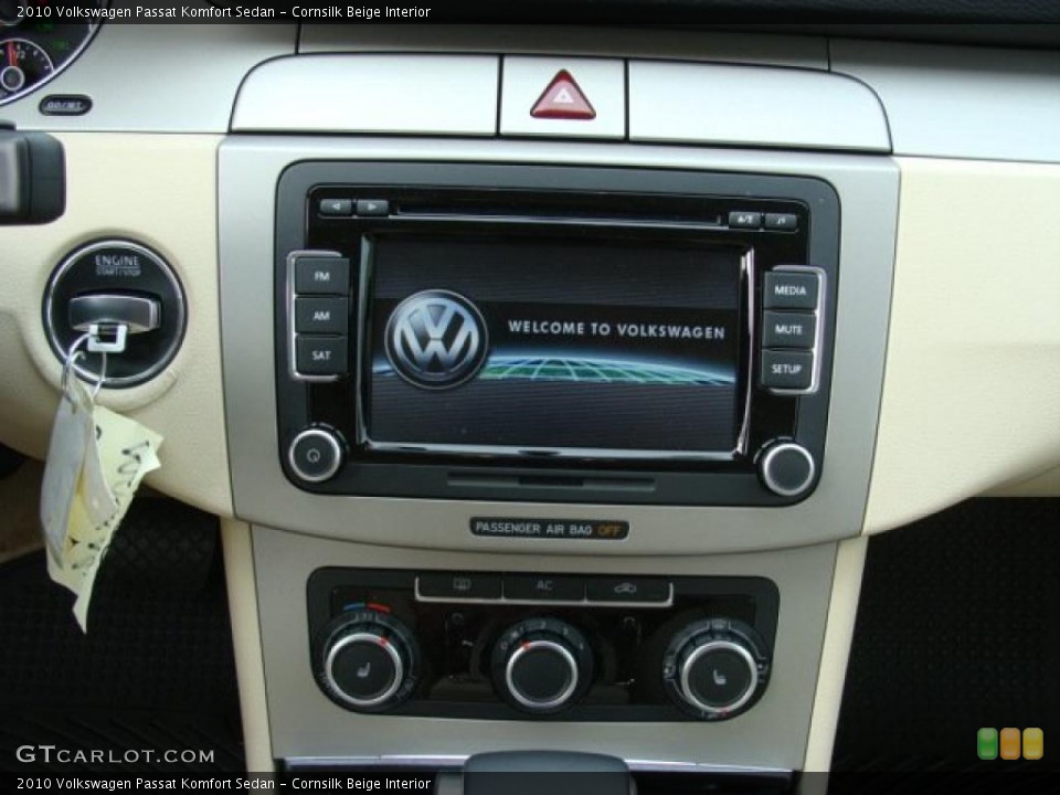 Cornsilk Beige Interior Controls for the 2010 Volkswagen Passat Komfort Sedan #46487232
