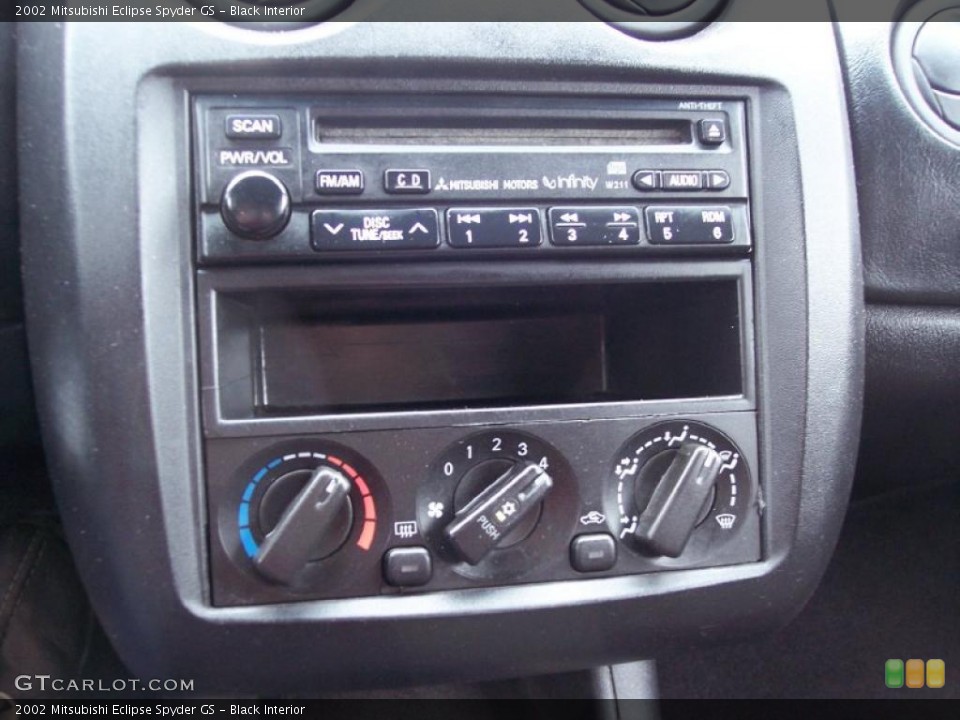 Black Interior Controls for the 2002 Mitsubishi Eclipse Spyder GS #46487796