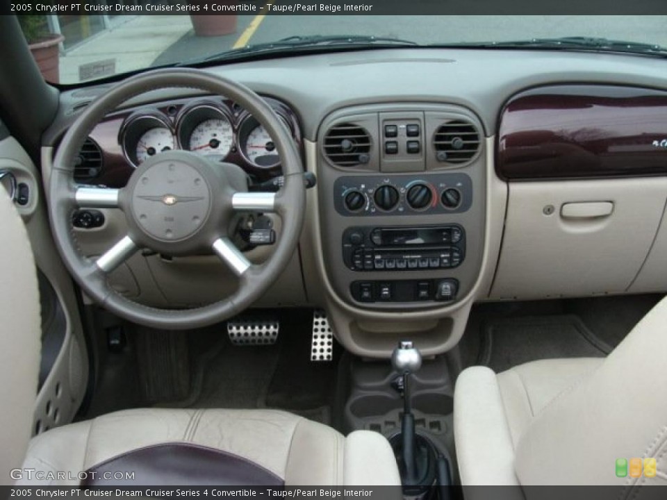 Taupe/Pearl Beige Interior Dashboard for the 2005 Chrysler PT Cruiser Dream Cruiser Series 4 Convertible #46489356