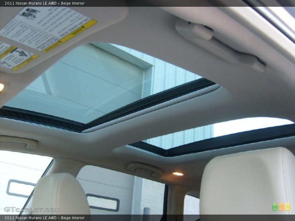 Beige Interior Sunroof for the 2011 Nissan Murano LE AWD #46489821