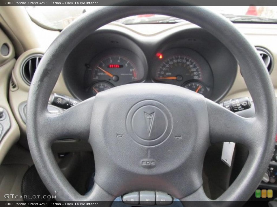 Dark Taupe Interior Steering Wheel for the 2002 Pontiac Grand Am SE Sedan #46490046