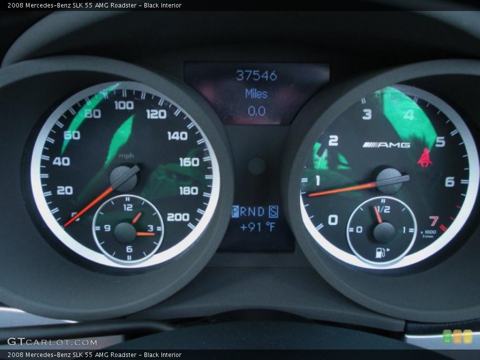 Black Interior Gauges for the 2008 Mercedes-Benz SLK 55 AMG Roadster #46492359