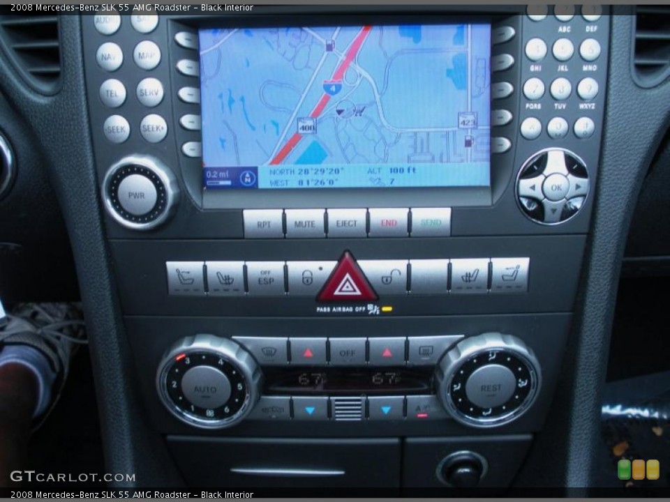 Black Interior Controls for the 2008 Mercedes-Benz SLK 55 AMG Roadster #46492386
