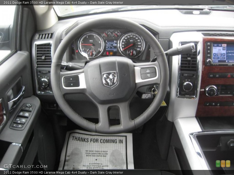 Dark Slate Gray Interior Steering Wheel for the 2011 Dodge Ram 3500 HD Laramie Mega Cab 4x4 Dually #46493646
