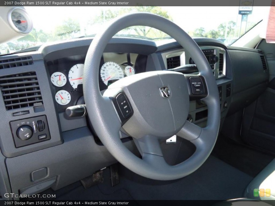 Medium Slate Gray Interior Steering Wheel for the 2007 Dodge Ram 1500 SLT Regular Cab 4x4 #46494900