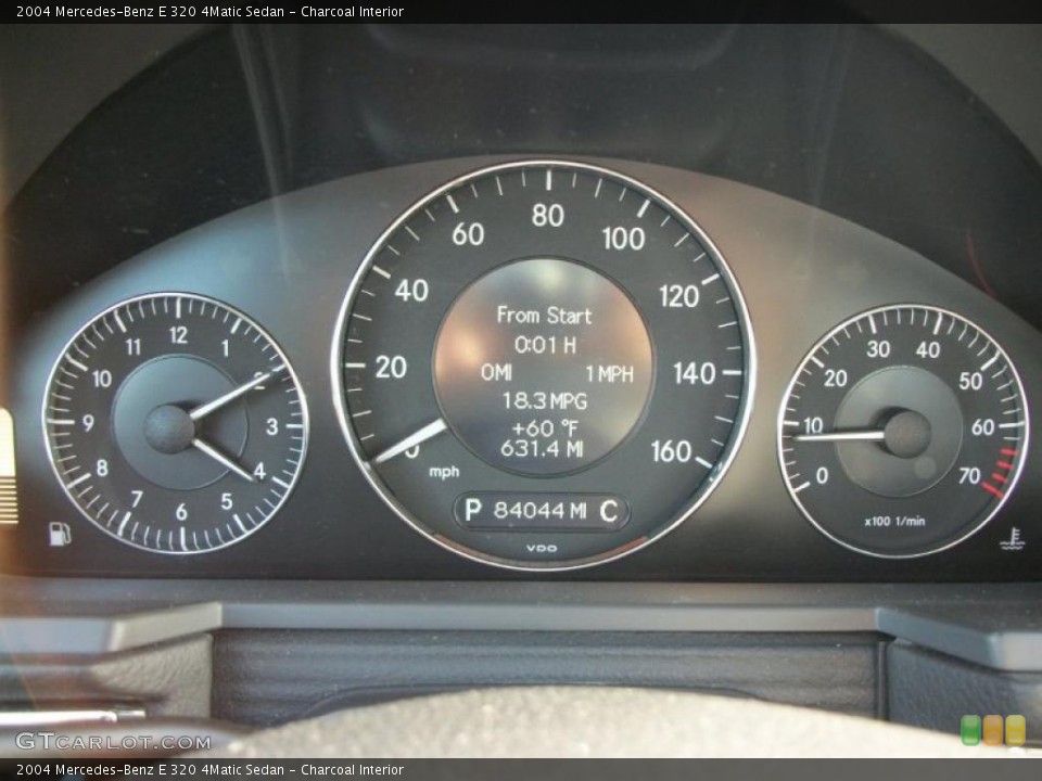 Charcoal Interior Gauges for the 2004 Mercedes-Benz E 320 4Matic Sedan #46494984