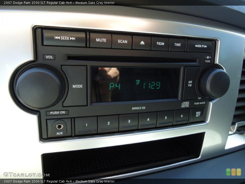 Medium Slate Gray Interior Controls for the 2007 Dodge Ram 1500 SLT Regular Cab 4x4 #46495053