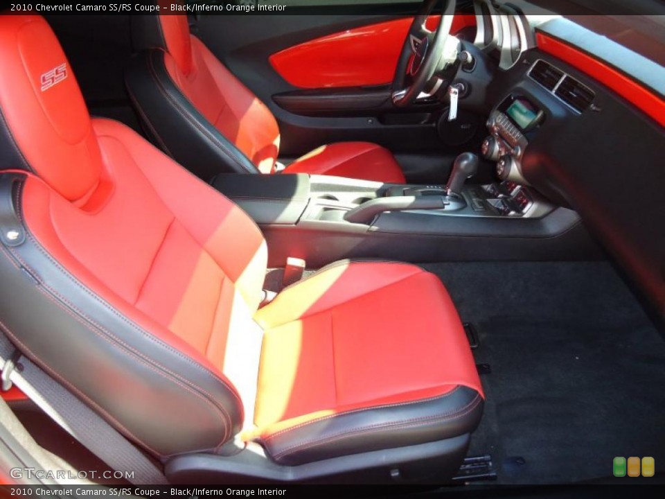 Black/Inferno Orange Interior Photo for the 2010 Chevrolet Camaro SS/RS Coupe #46496490