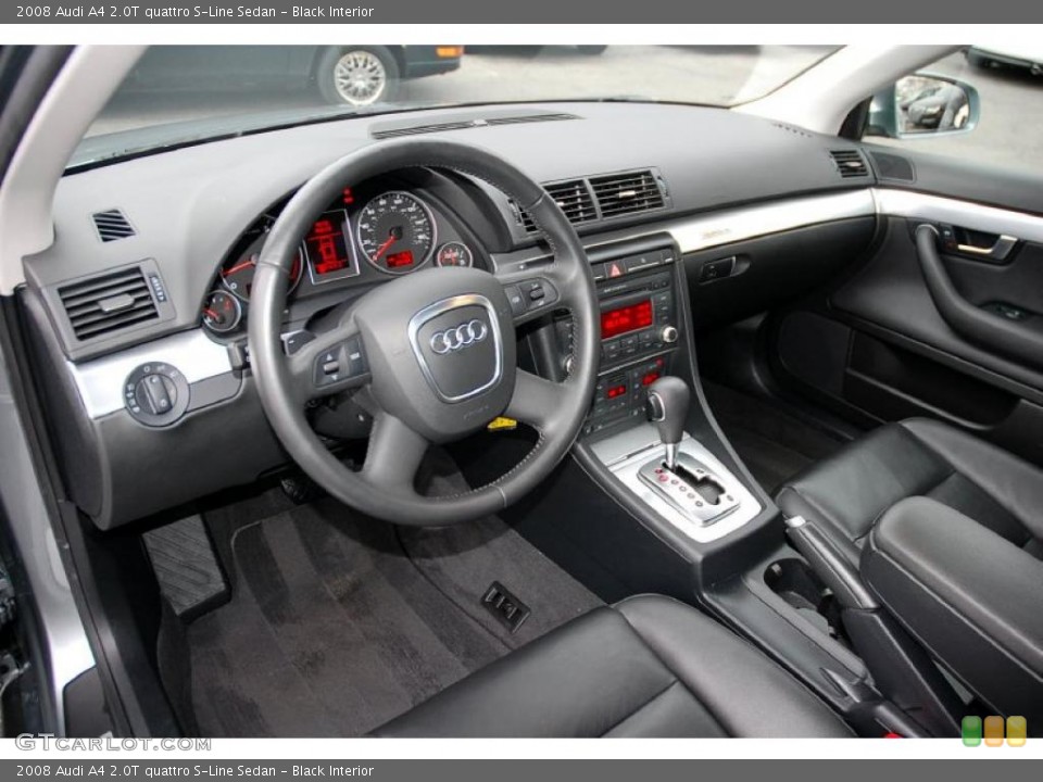 Black Interior Dashboard for the 2008 Audi A4 2.0T quattro S-Line Sedan #46496604