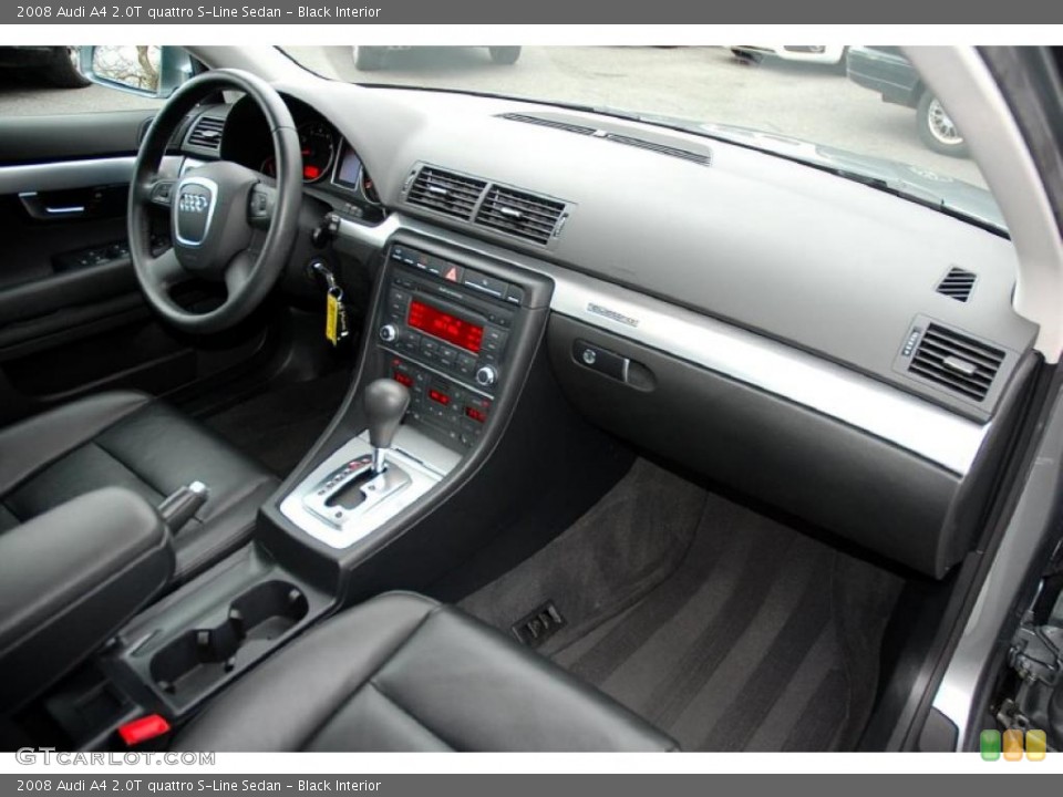 Black Interior Dashboard for the 2008 Audi A4 2.0T quattro S-Line Sedan #46496736