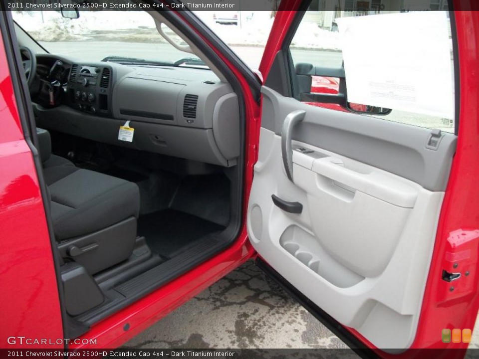 Dark Titanium Interior Door Panel for the 2011 Chevrolet Silverado 2500HD Extended Cab 4x4 #46497111