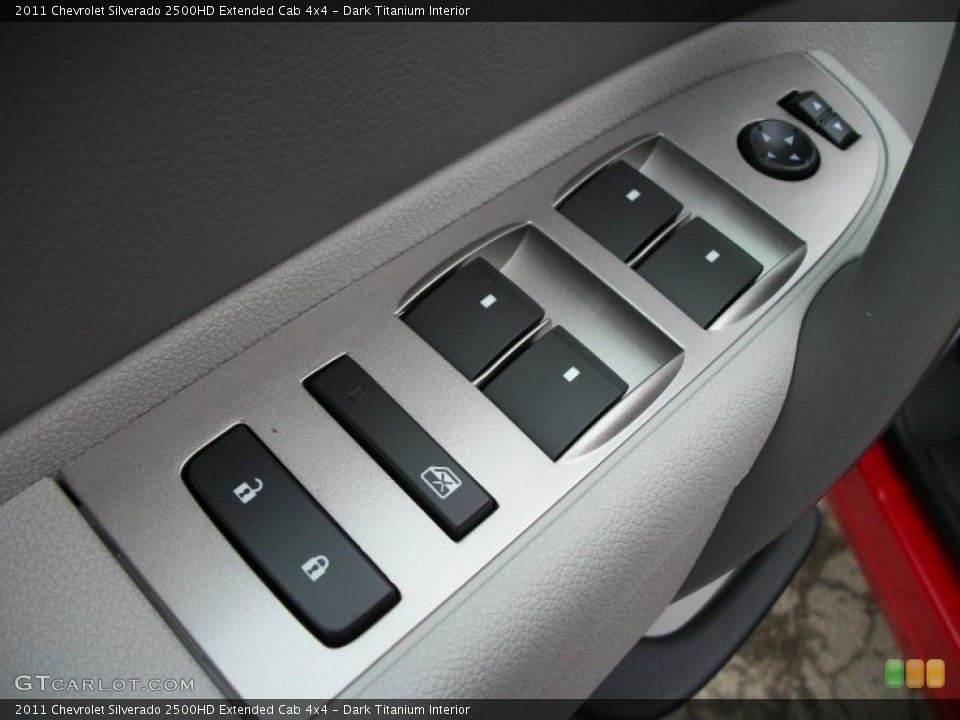 Dark Titanium Interior Controls for the 2011 Chevrolet Silverado 2500HD Extended Cab 4x4 #46497156