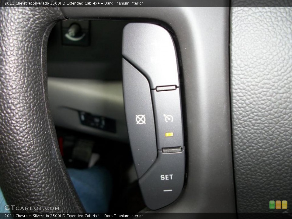 Dark Titanium Interior Controls for the 2011 Chevrolet Silverado 2500HD Extended Cab 4x4 #46497225