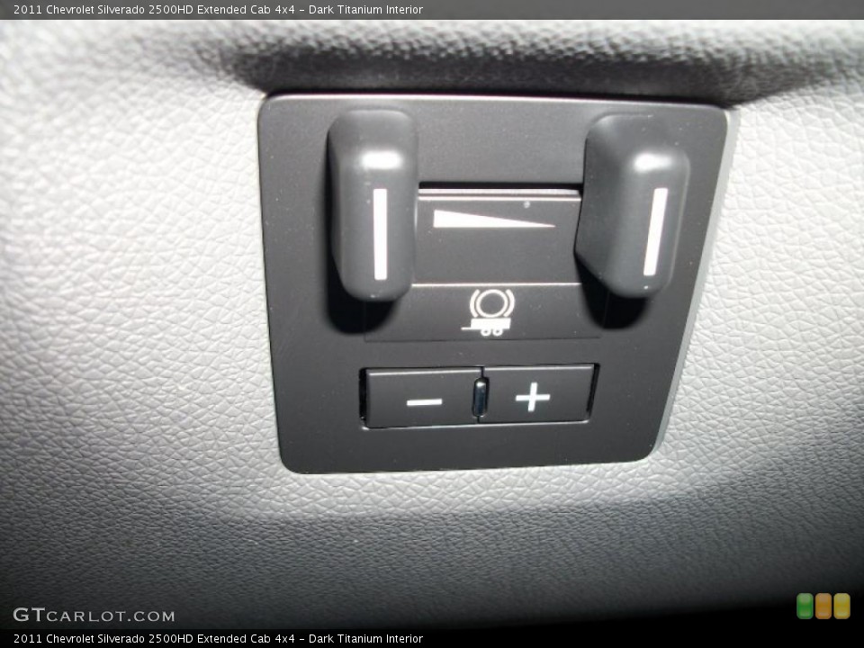 Dark Titanium Interior Controls for the 2011 Chevrolet Silverado 2500HD Extended Cab 4x4 #46497231