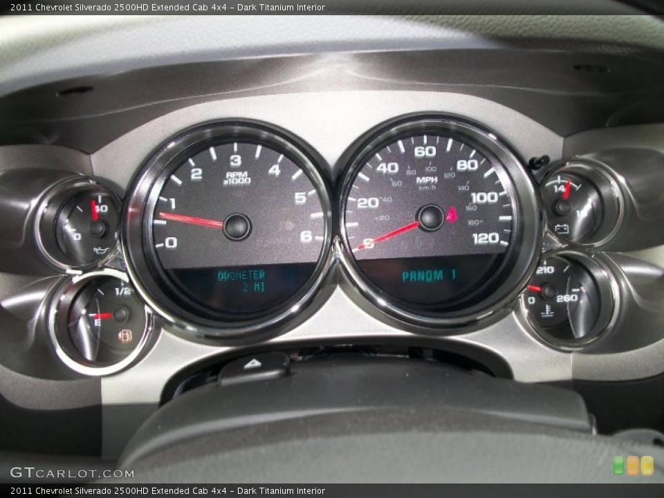 Dark Titanium Interior Gauges for the 2011 Chevrolet Silverado 2500HD Extended Cab 4x4 #46497237