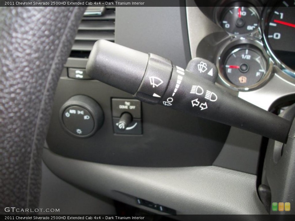 Dark Titanium Interior Controls for the 2011 Chevrolet Silverado 2500HD Extended Cab 4x4 #46497252