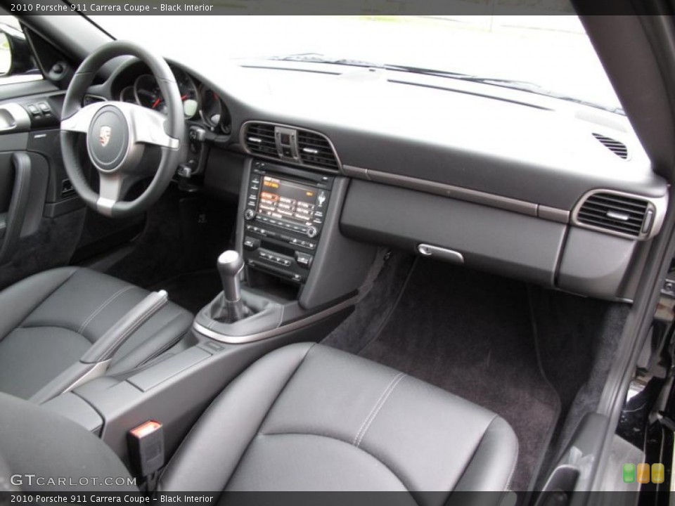 Black Interior Dashboard for the 2010 Porsche 911 Carrera Coupe #46497666