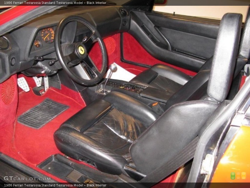 Black 1986 Ferrari Testarossa Interiors