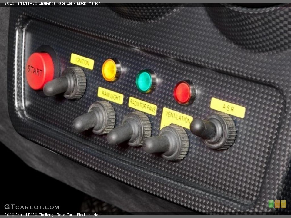 Black Interior Controls for the 2010 Ferrari F430 Challenge Race Car #46501661