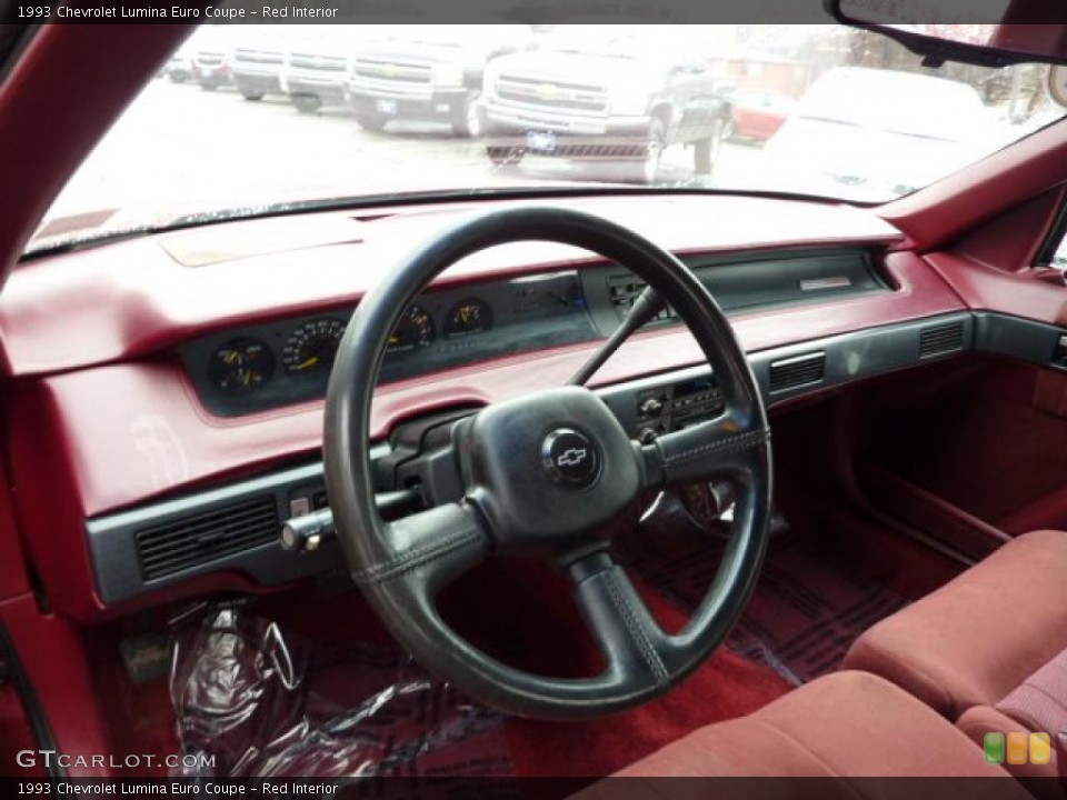 Red Interior Prime Interior for the 1993 Chevrolet Lumina Euro Coupe #46501979