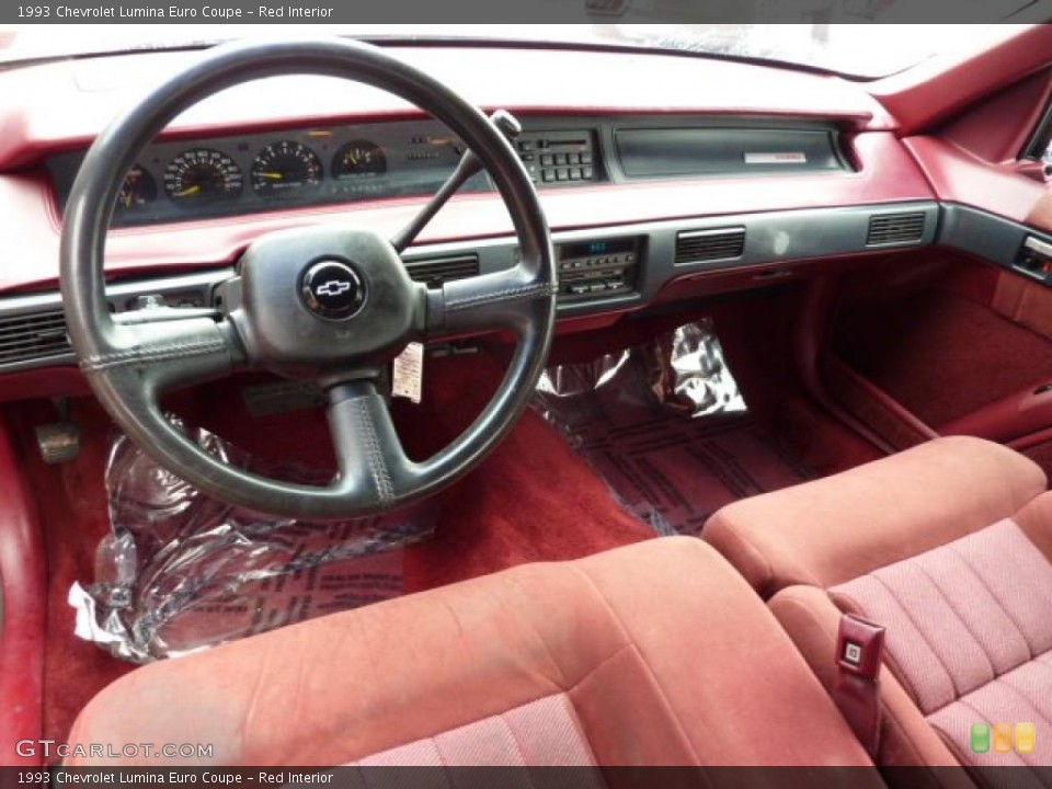 Red Interior Prime Interior for the 1993 Chevrolet Lumina Euro Coupe #46502024