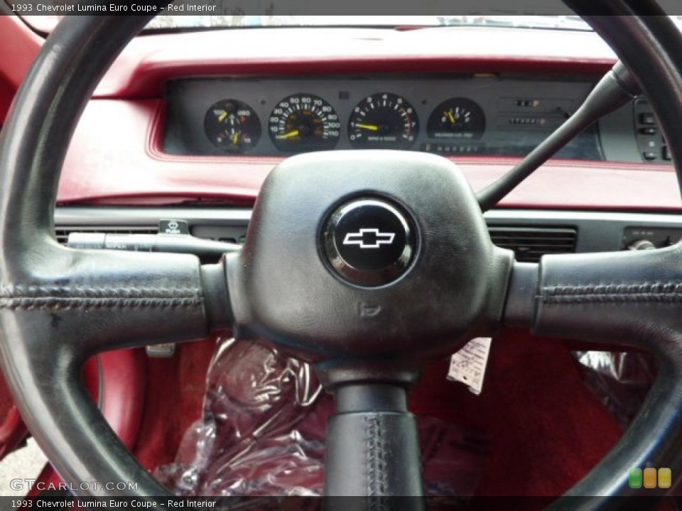 Red Interior Steering Wheel for the 1993 Chevrolet Lumina Euro Coupe #46502147
