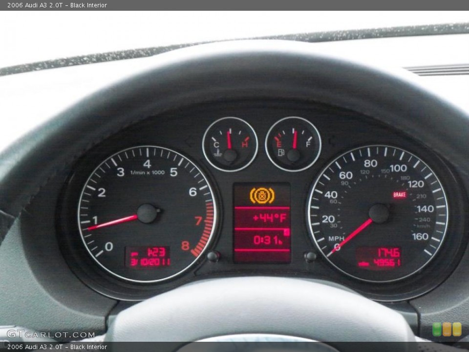 Black Interior Gauges for the 2006 Audi A3 2.0T #46503134