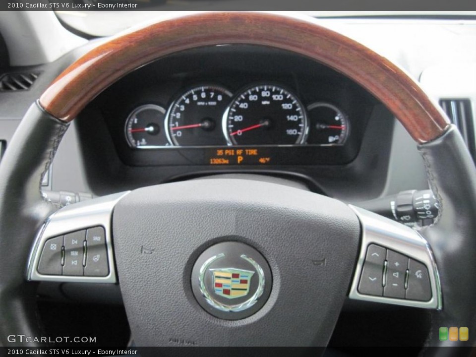 Ebony Interior Gauges for the 2010 Cadillac STS V6 Luxury #46504271