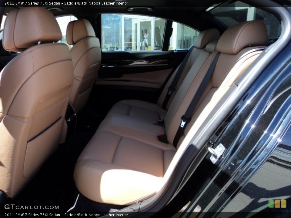 Saddle/Black Nappa Leather Interior Photo for the 2011 BMW 7 Series 750i Sedan #46505063