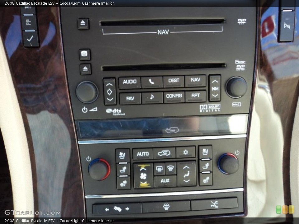 Cocoa/Light Cashmere Interior Controls for the 2008 Cadillac Escalade ESV #46506341