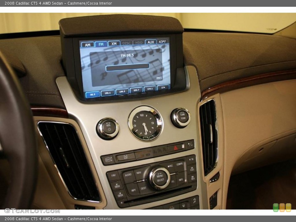 Cashmere/Cocoa Interior Navigation for the 2008 Cadillac CTS 4 AWD Sedan #46510451