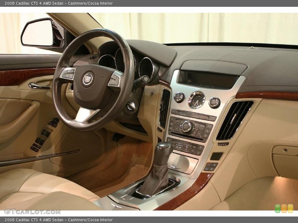Cashmere/Cocoa Interior Controls for the 2008 Cadillac CTS 4 AWD Sedan #46510610