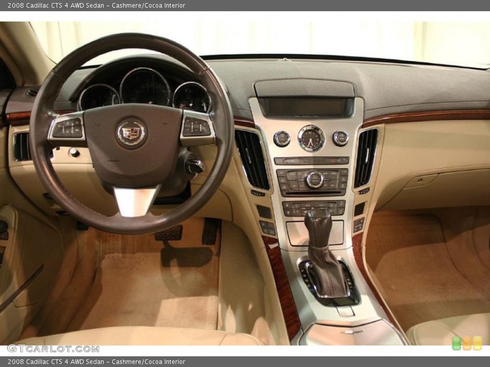 Cashmere/Cocoa Interior Dashboard for the 2008 Cadillac CTS 4 AWD Sedan #46510673