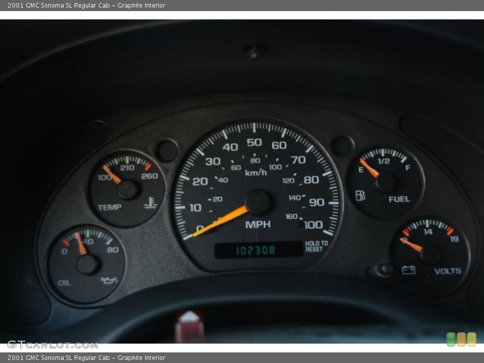 Graphite Interior Gauges for the 2001 GMC Sonoma SL Regular Cab #46510907