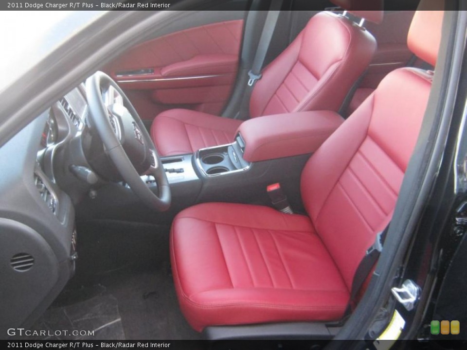 Black/Radar Red Interior Photo for the 2011 Dodge Charger R/T Plus #46511627